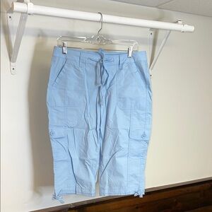 St. John's‎ Bay Sky Blue Cargo Capri Pants- 8P